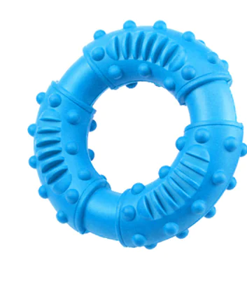 Interactive Rubber Donut Dog Toy for Chewing (Single)
