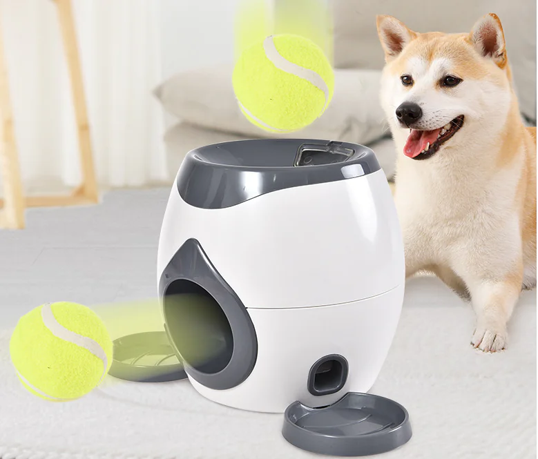 Interactive Pet Toy with Tennis Ball Feeder