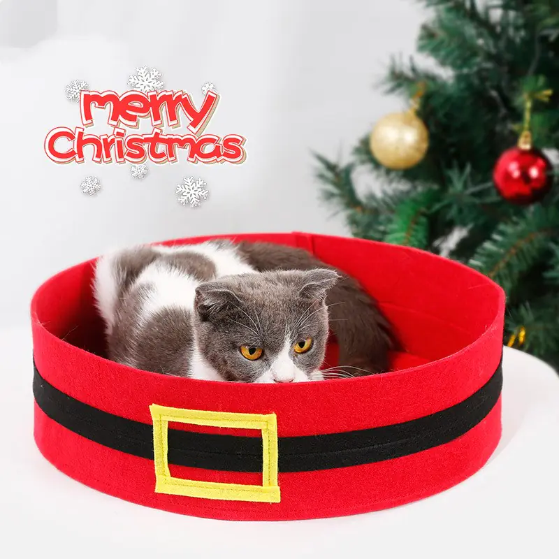 Halloween Bat Cat Bed & Christmas Belt