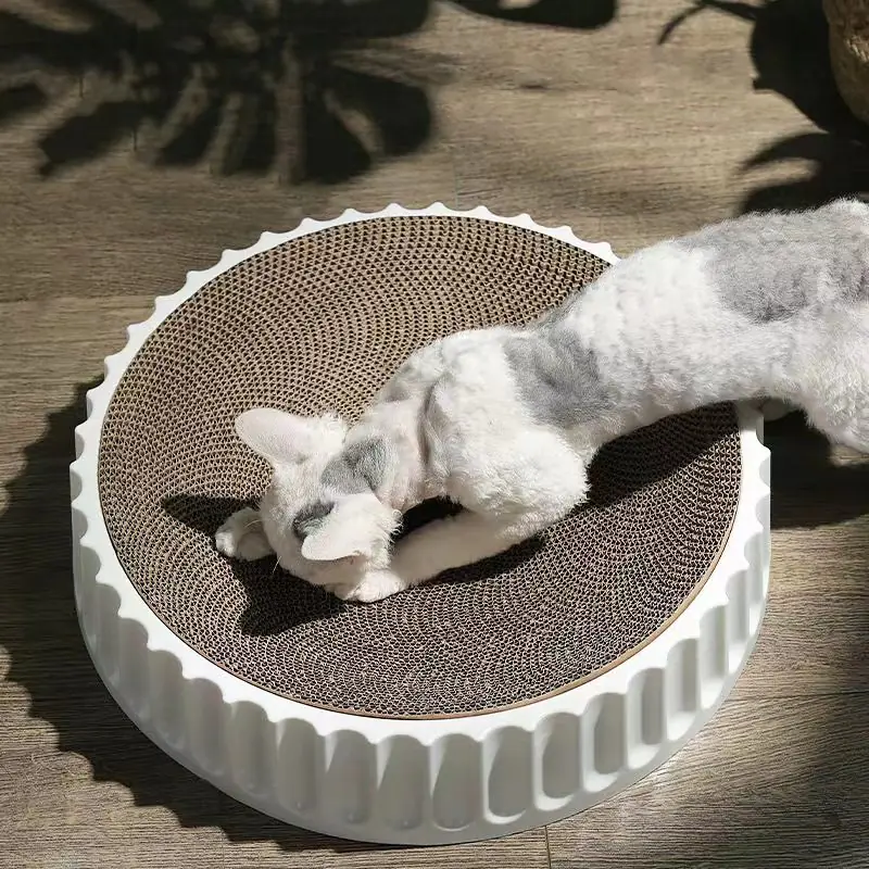 Round Cat Grip Plate with Replaceable Compass Toy