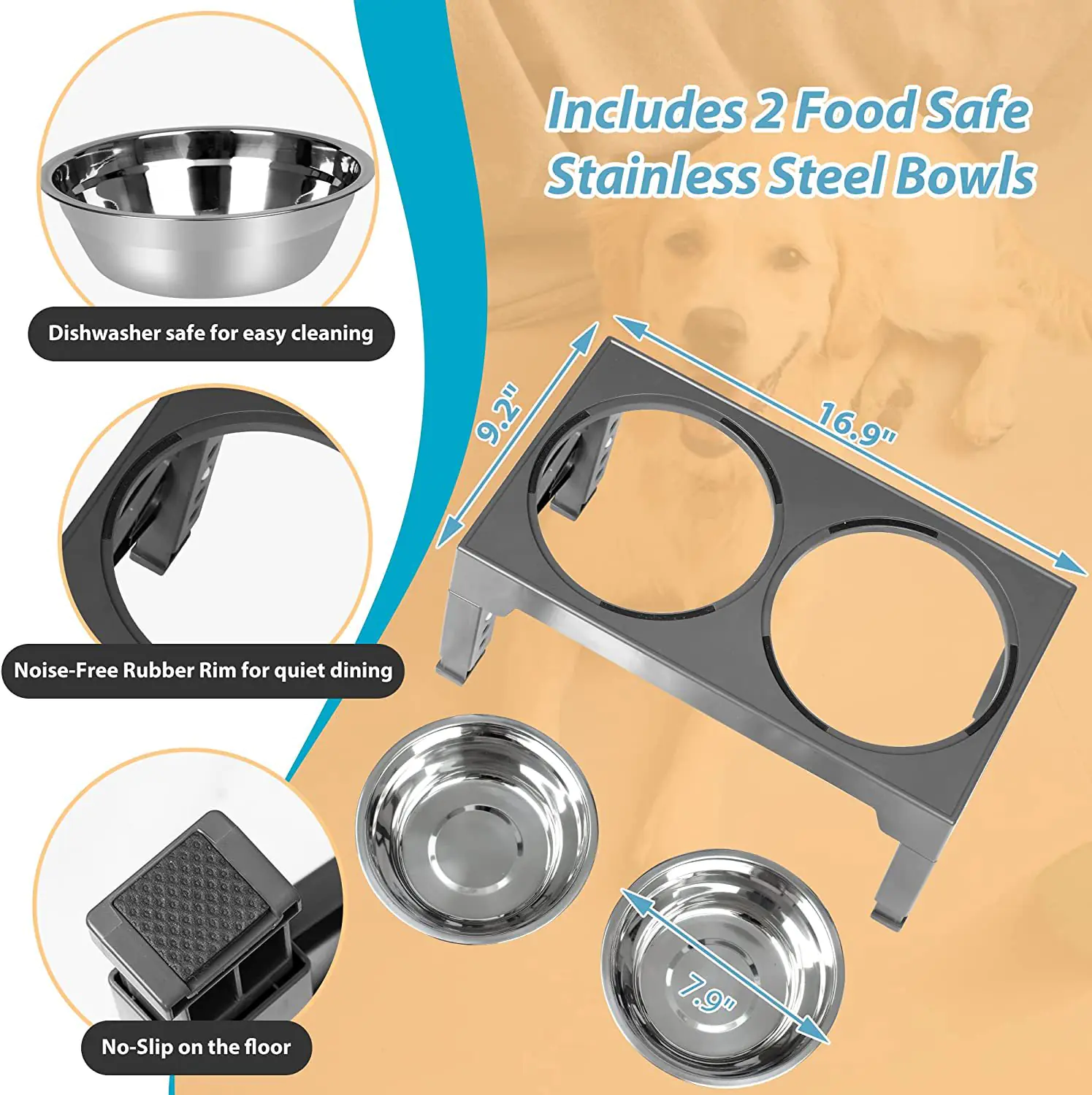 Elevated Slow Feeder Pet Bowl
